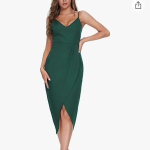 Reinette Dark Green Midi Dress